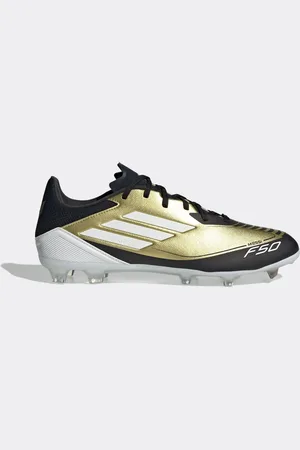 adidas Mens Gold/White F50 League Messi Firm/Multi-Ground Boots