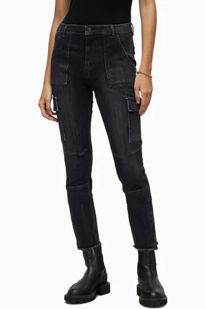 AllSaints AllSaints Black Duran Skinny Cargo Jeans AU 32