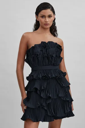 AMUR Strapless Ruffle Mini Dress AU 8
