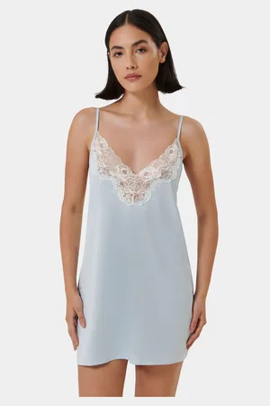 BlueBella Blue Isabella Luxury Satin Short Chemise AU 14