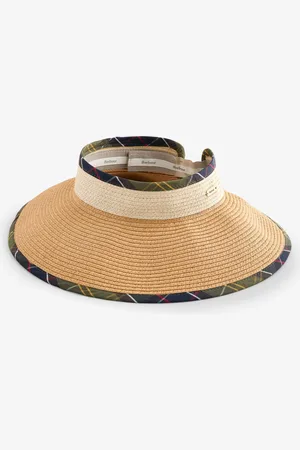 Barbour Natural Elsdon Crochet Packable 100% Cotton Visor One
