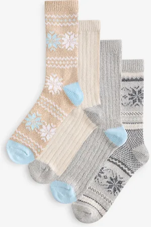 Wild Feet Womens Leisure to Lounge Super Soft Cosy Socks 4 Pack