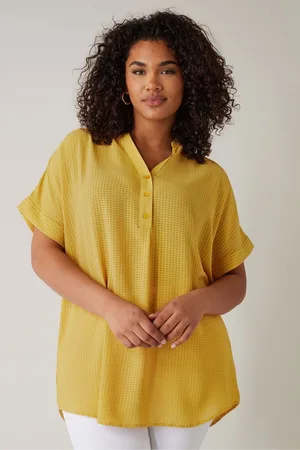 Evans Half Placket Short Sleeve Blouse AU 20