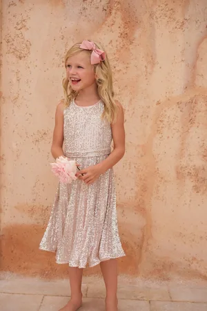 Phase Eight Girls Tiana Sequin Pleat Dress