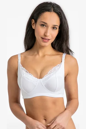 JoJo Maman Bébé White Lace Trim Maternity & Nursing Bra XXL