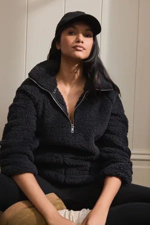 Next Womens Borg Half Zip Jacket