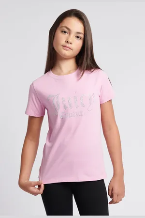 Juicy Couture Girls Girls Fitted Diamante 100% Cotton T-Shirt