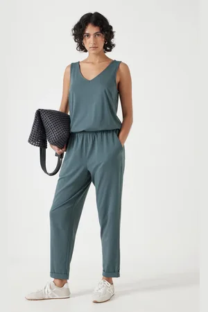 Hush Puppies Green Cropped Jersey Jumpsuit XS
