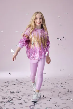 Next Girls Sequin Sweatshirt And Foil Leggings Set (3-16yrs)