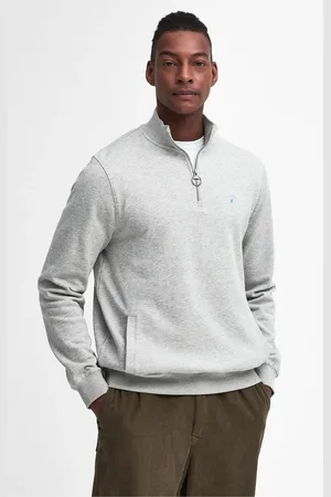 Barbour Grey Beckhill Quarter Zip 100% Cotton Sweatshirt L
