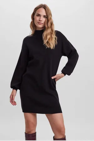 VERO MODA Puff Sleeve Jumper Dress AU 14