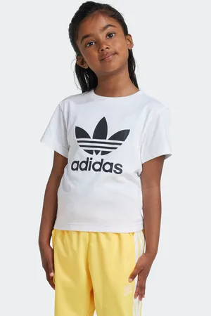 adidas Girls Kids 100% Cotton Adicolor Trefoil T-Shirt