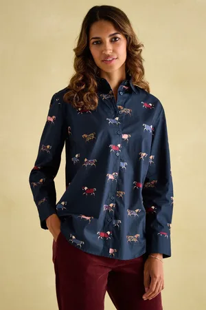 Joules Womens Amilla Navy Cotton Shirt