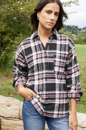 Threadbare Womens Check Long Sleeve 100% Cotton Shirt