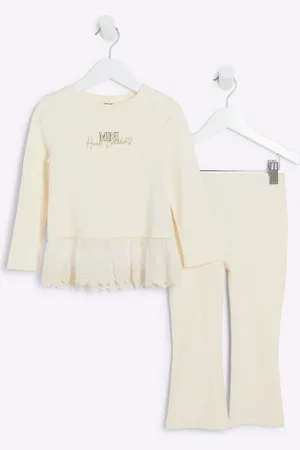 River Island Girls 100% Cotton Top and Joggers Set