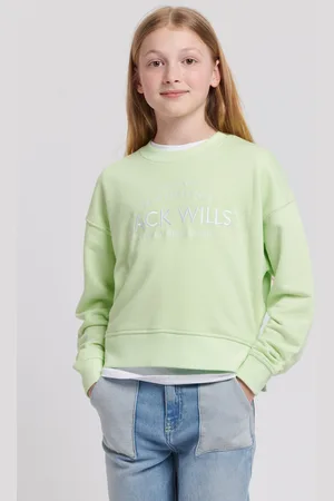 Jack Wills Girls Loose Fit Girls 100% Cotton Huntston Crew Sweatshirt