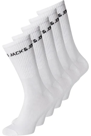 JACK & JONES Mens 5 Pack Logo Tennis Socks