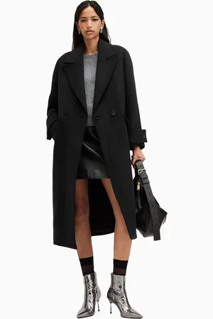 AllSaints AllSaints Black Mabel Coat AU 14