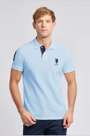 U.S. Polo Assn. Mens U. S. Polo Assn. Ocean Regular Fit Mens Player 3 Pique 100% Cotton Polo Shirt