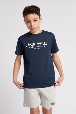Jack Wills Boys Navy Boys Regular Fit Carnaby 100% Cotton T-Shirt