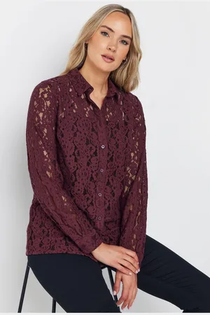 Long Tall Sally Womens Lace Shirt
