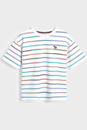 Paul Smith Boys Boys Oversized Gradient Striped 100% Cotton Short Sleeve T-Shirt