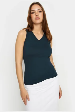Long Tall Sally Blue Premium Modal Vest AU 8 Tall