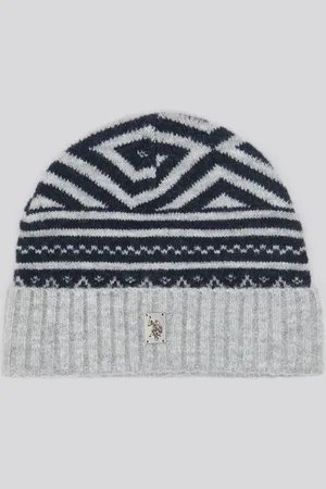 U.S. Polo Assn. Mens U. S. Polo Assn Fairisle Pattern Knit Beanie
