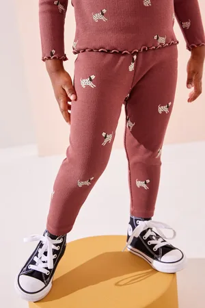 Next Girls Dog Rib Jersey Leggings (3mths-7yrs)