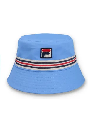 Fila Blue Jojo Fbox And Heritage Stipe Bucket 100% Cotton Hat One