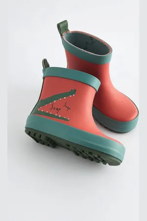 Next Boys Rust Brown Crocodile Ankle Wellies
