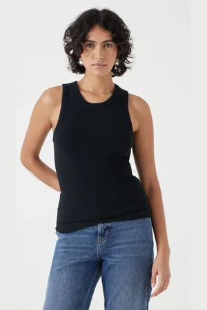 Hush Puppies Black High Neck Ribbed Vest M
