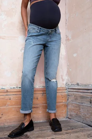 Séraphine Womens Roll Up Maternity Boyfriend Jeans