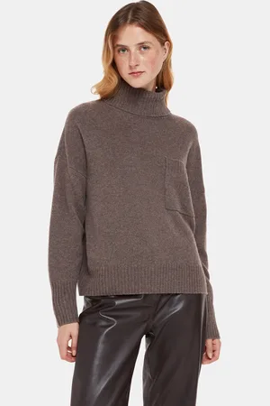 Whistles Womens Wool Roll Neck Pocket Sweater