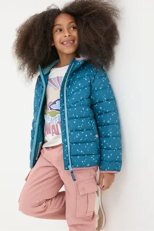 Fat Face Girls FatFace Poppy Dark Teal Padded Jacket