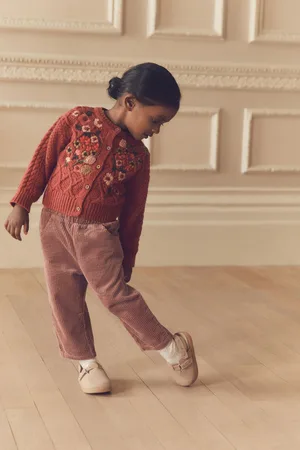 Next Girls Rust Embroidered Cardigan (3mths-7yrs)