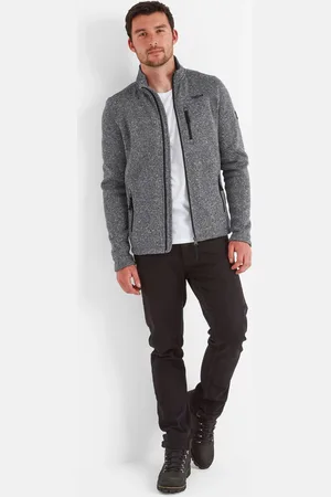 Tog 24 Grey Mens Cresswell Knitlook Fleece Jacket 3XL