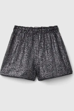 Benetton Girls Girls Sequin High Waist Shorts