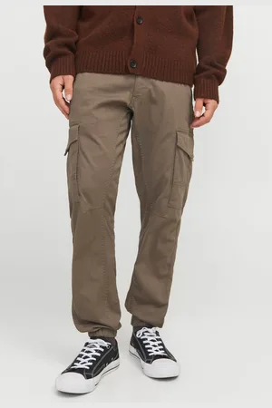 JACK & JONES Grey Slim Fit Cargo Trousers 29W x 31L (UK 29 R)