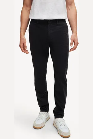 HUGO BOSS Mens Tapered-Fit Chinos In Stretch-Cotton Satin
