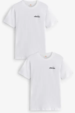 Ellesse Azzini White T-Shirts 2 Pack XL