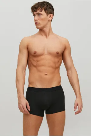 JACK & JONES Dark Black Logo 100% Cotton Boxers 3 Pack L