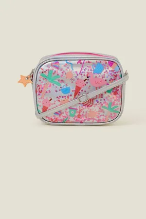 Accessorize Grey Girls Beach Print Confetti Cross-Body Bag one