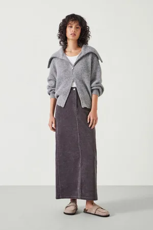 Hush Puppies Womens Alana Cord Maxi 100% Cotton Skirt