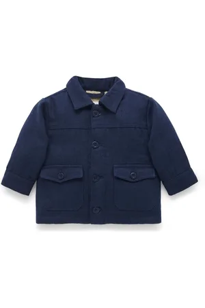 Purebaby Boys Wool Blend Sherpa Jacket