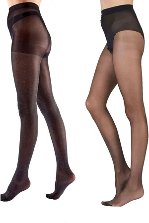 Pretty Polly Womens Soft Shimmer Opaque 10 Denier Gloss Tights 2 Pack
