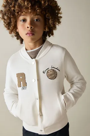 Reiss Boys Off Thelon 3-9 yrs Interlock Jersey Basketball Bomber Jacket