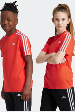 adidas Boys Essentials 3 Stripes 100% Cotton T-Shirt