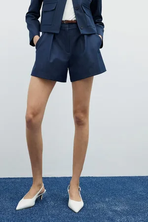 River Island Denim Structured Belted Shorts AU 12