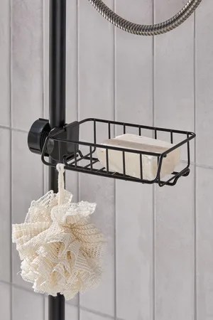 Next Black Single Adjustable Shower Caddy One